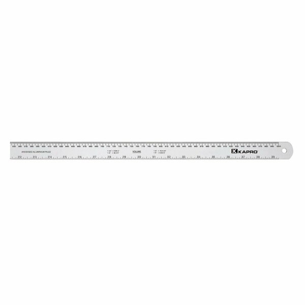 Kapro 306 Aluminum Ruler w/Conversion Tables-1/16 & mm 12" 306-12